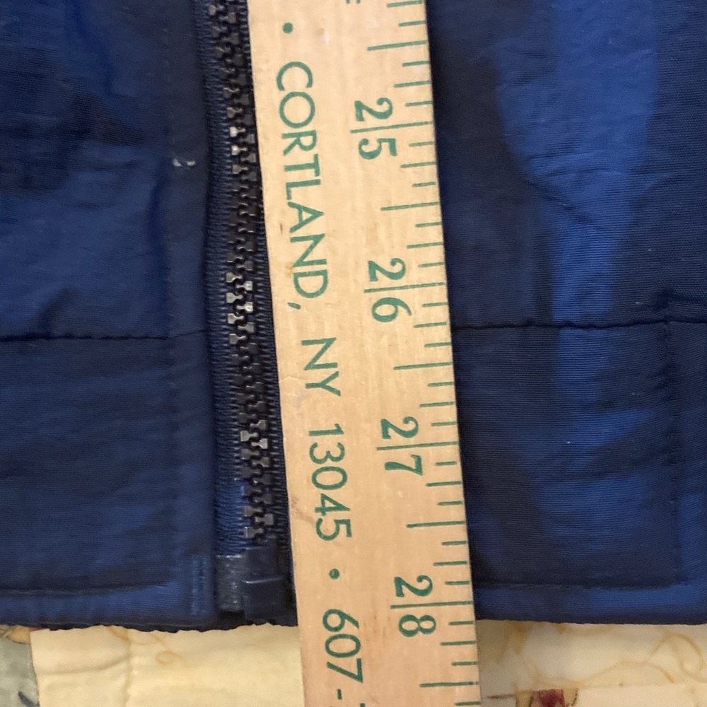 Vintage Notre Dame men’s L full zip lined hooded jacket Navy water repellent - Picture 9 of 14